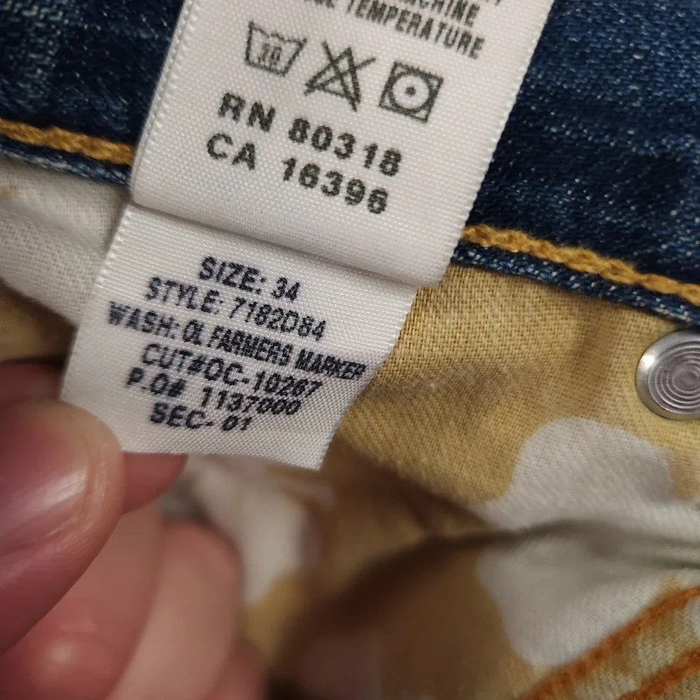 Lucky Brand Jeans Mens 34x34 Bootleg Y2K 100% Cotton Denim Bootcut - Picture 4 of 16